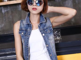 圖 夏季時尚女裝牛仔馬夾外套批發(fā),廠家直銷,一件起批 廣州服裝 鞋帽 箱包