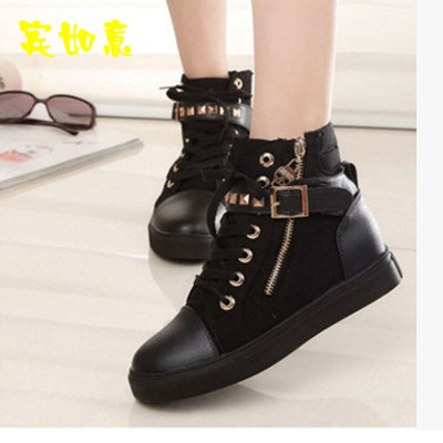 休閑鞋女秋秋新款個(gè)性柳丁運(yùn)動(dòng)鞋學(xué)生帆布鞋圓頭系帶幫鞋平底女單鞋--14 賓如意女士高幫鞋型號(hào)【價(jià)格 圖片 品牌 報(bào)價(jià)】-蘇寧易購(gòu)樸云服飾鞋帽專(zhuān)營(yíng)店