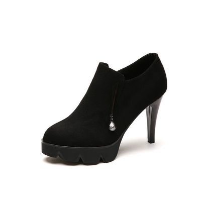 2017秋冬季新款圓頭防水臺(tái)高跟細(xì)跟女鞋側(cè)拉鏈水鉆女鞋 艾尚戀族圓頭單鞋型號(hào)【價(jià)格 圖片 品牌 報(bào)價(jià)】-蘇寧易購(gòu)聯(lián)創(chuàng)服飾鞋帽專營(yíng)店